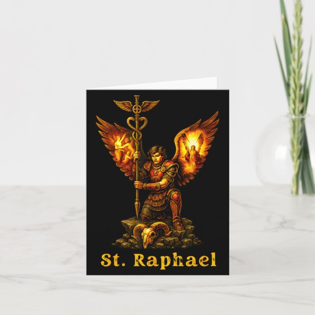 Saint Archangel Raphael Christian Art Faith  Karte (Vorderseite)