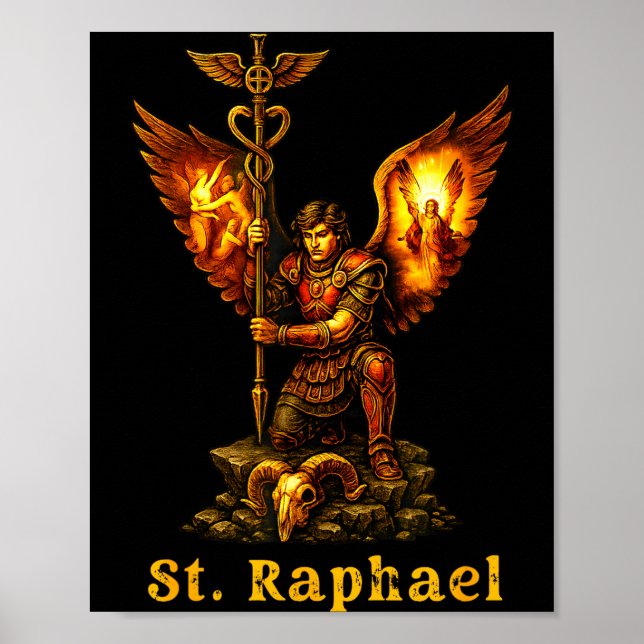 Saint Archangel Raphael Christian Art Faith  Poster (Vorne)