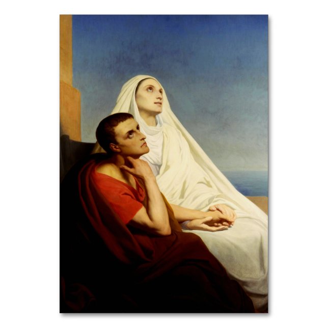 Saint Augustine und Saint Monica Tischnummer (Vorderseite)
