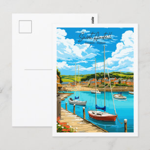 Saint Austell Cornwall England Vintage-Reise Postkarte