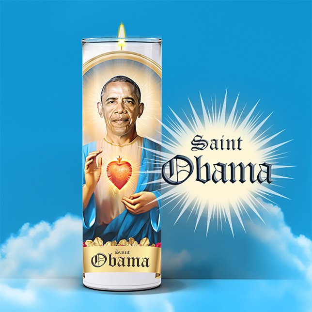Saint Barack Obama Gebet Candle Aufkleber (Saint Barack Obama Devotional Prayer Candle Stickers and Gifts)