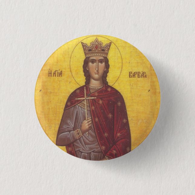 Saint Barbara Icon Button (Vorderseite)