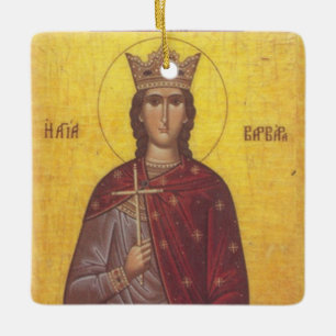 Saint Barbara Icon Keramikornament