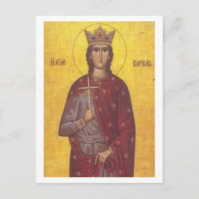 Saint Barbara Icon Postkarte (Vorderseite)