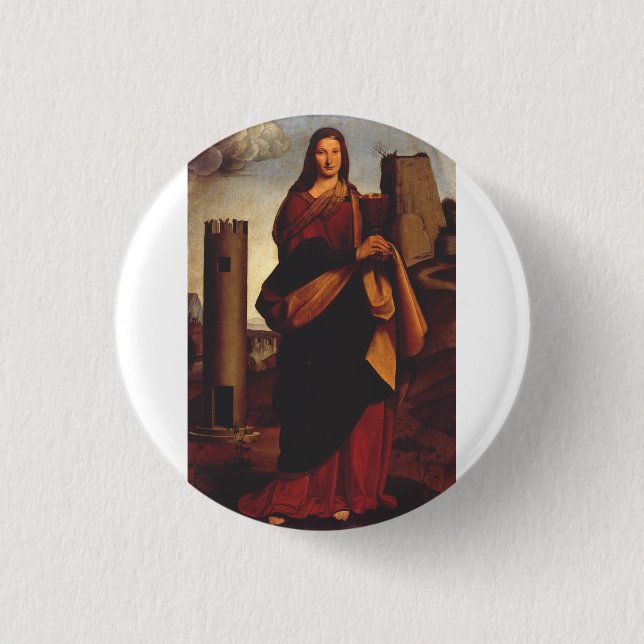 Saint Barbara von Giovanni Antonio Bolschleto Button (Vorderseite)