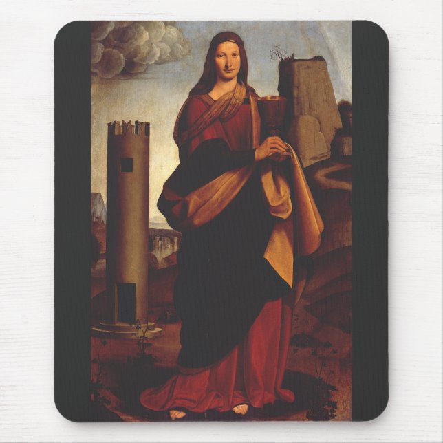 Saint Barbara von Giovanni Antonio Bolschleto Mousepad (Vorne)