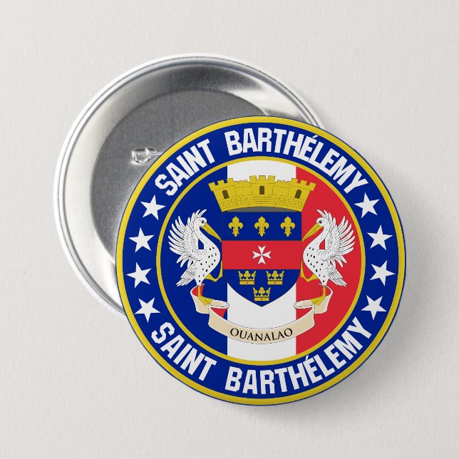 Saint Barthélemy Button (Vorne & Hinten)