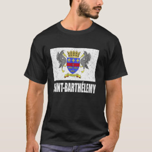 Saint-Barthélemy Flag Grunge Vintag Souvenir T-Shirt