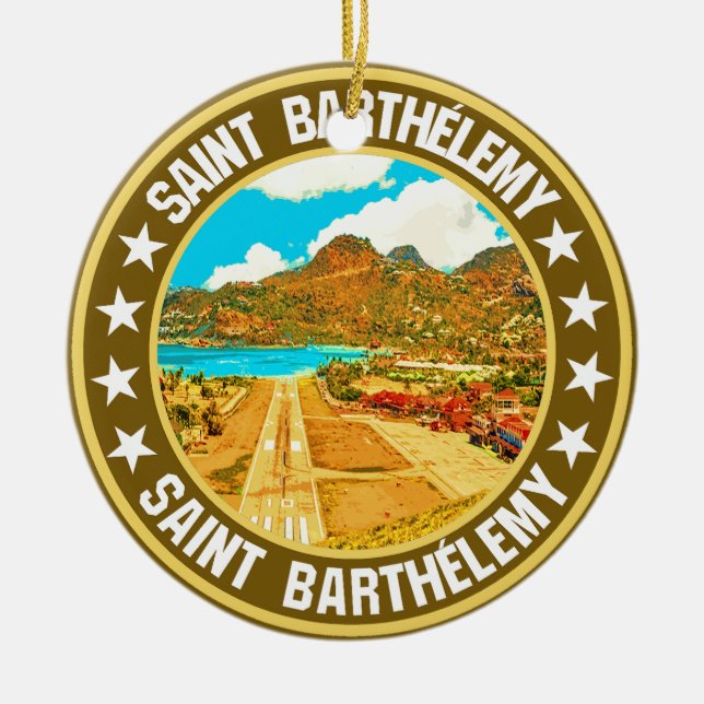 Saint Barthélemy Keramik Ornament (Vorne)