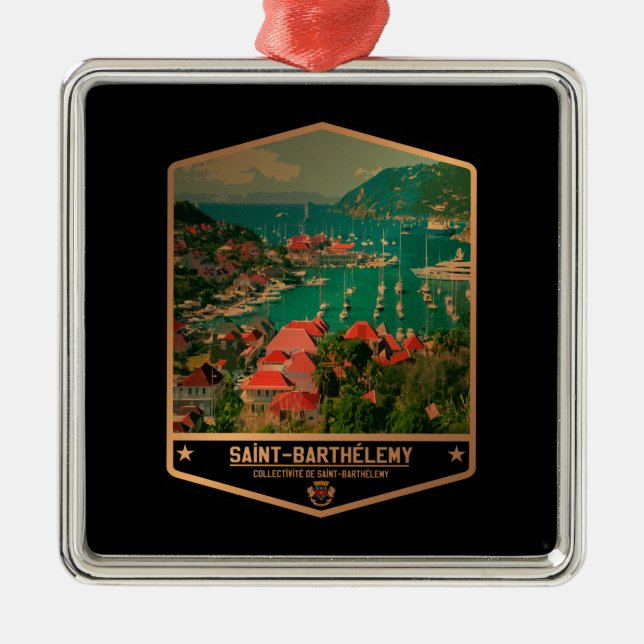 Saint Barthélemy Ornament Aus Metall (Vorne)