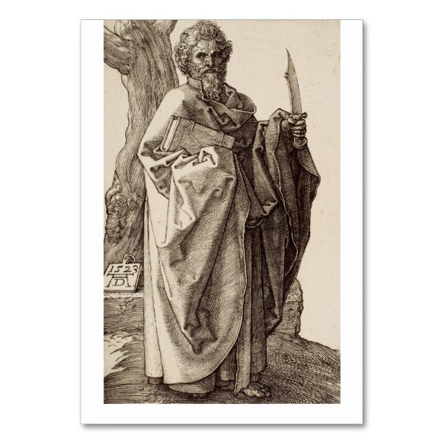 Saint Bartholomew, Apostel von Albrecht Durer Tischnummer (Vorderseite)