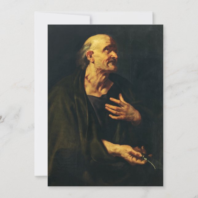 Saint Bartholomew der Apostel von Rubens Einladung (Vorderseite)