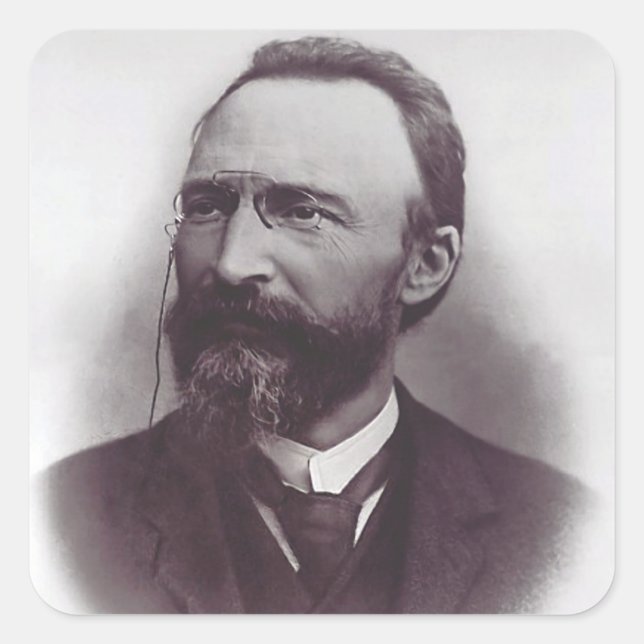 Saint Bartolo Longo Apostel der Rosenkranze Quadratischer Aufkleber (Vorderseite)