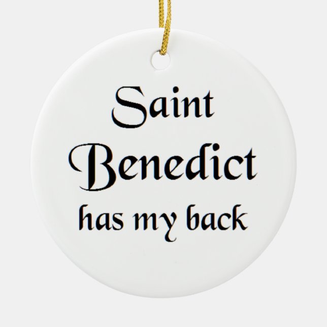 saint benedict keramik ornament (Vorne)