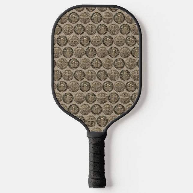 Saint Benedict Medaillon Pickleball-Schläger Pickleball Schläger (Vorderseite)
