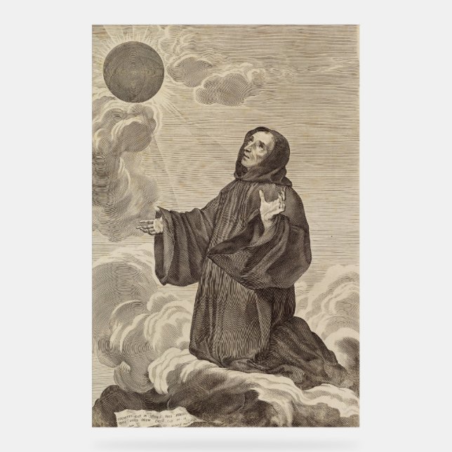 Saint-Benedikt von Nursia Acrylschild (Vorderseite)