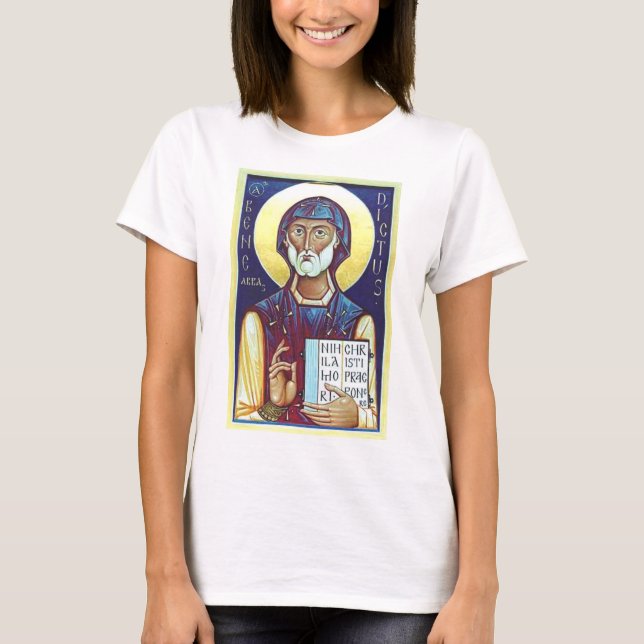 Saint-Benedikt von Nursia T-Shirt (Vorderseite)