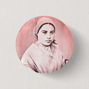 Saint Bernadette Soubirous als Kind Button