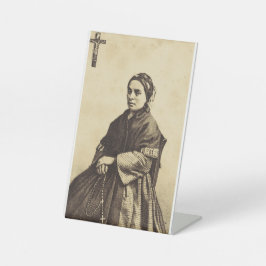 Saint Bernadette Soubirous Fine Art Sockelschild