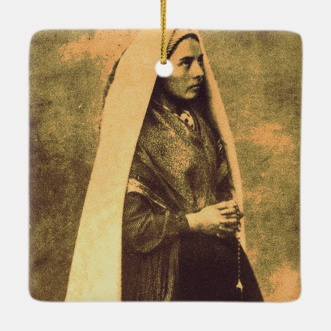 SAINT BERNADETTE SOUBIROUS KERAMIKORNAMENT (Rückseite)