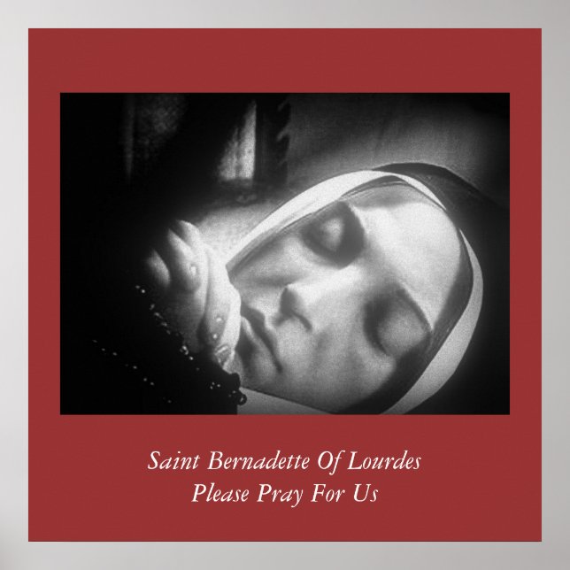 Saint Bernadette von Lourdes Bitte beten Sie für u Poster (Vorne)
