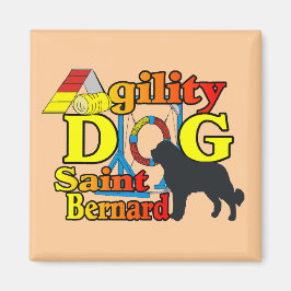 Saint Bernard Agility Geschenke Magnet