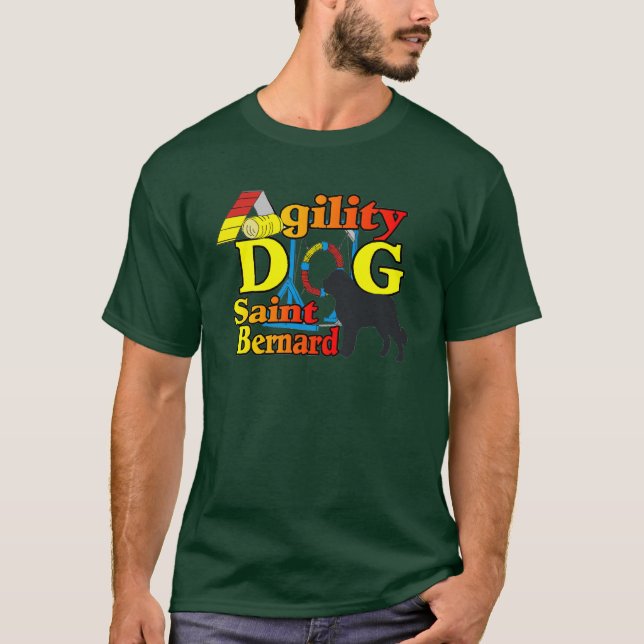 Saint Bernard Agility Geschenke T-Shirt (Vorderseite)