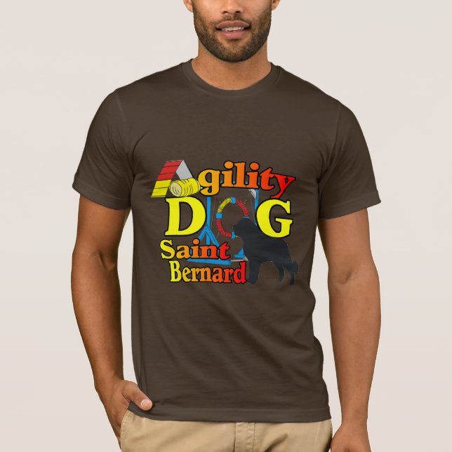 Saint Bernard Agility Geschenke T-Shirt (Vorderseite)