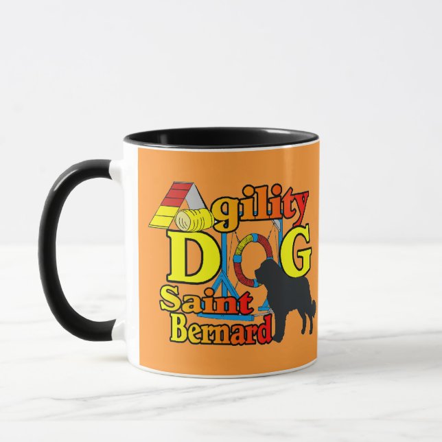Saint Bernard Agility Geschenke Tasse (Links)
