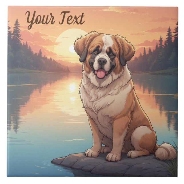 Saint Bernard am See Fliese (Vorderseite)