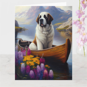 Saint Bernard auf dem Paddle: Ein Landschaftliches Karte