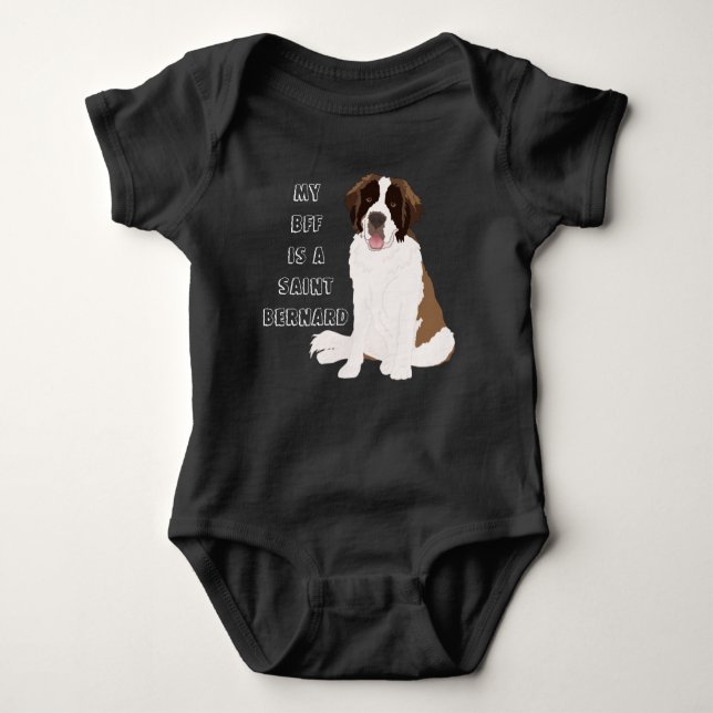 Saint Bernard BESTE FREUNDIN Baby Strampler (Vorderseite)