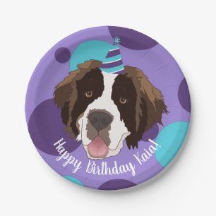 Saint Bernard Birthday Pappteller