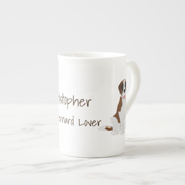 Saint Bernard Design Personalisiert Prozellantasse (Vorderseite Rechts)