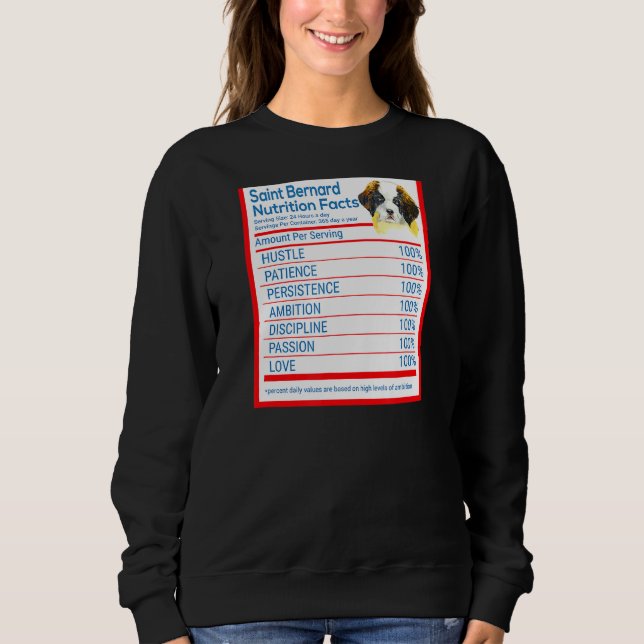 Saint Bernard Dog Breed Eigentümer Funny Nutrition Sweatshirt (Vorderseite)