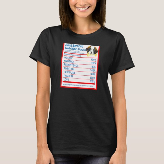 Saint Bernard Dog Breed Eigentümer Funny Nutrition T-Shirt (Vorderseite)