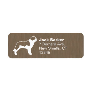 Saint Bernard Dog Breed Rücksendeadressen-Aufklebe