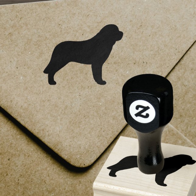 Saint Bernard Dog Breed Silhouette Gummistempel (Von Creator hochgeladen)