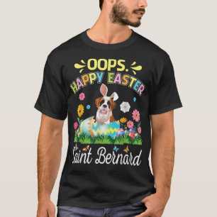 Saint Bernard Dog Bunny Costume Blume Locarno T-Shirt