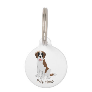 Saint Bernard Dog Design Personalisiert Haustiermarke
