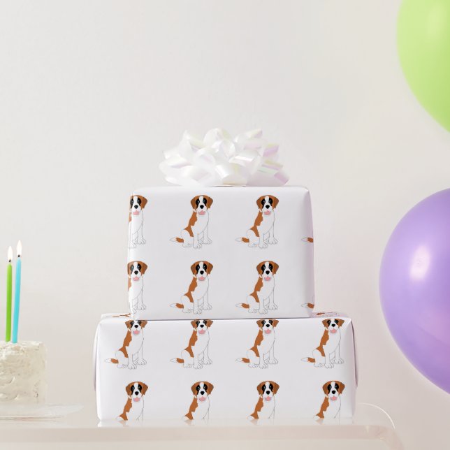 Saint Bernard Dog Geschenkpapier (Partygeschenke)