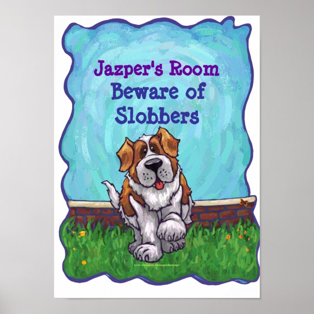 Saint Bernard Dog Mein Zimmerposter Poster (Vorne)