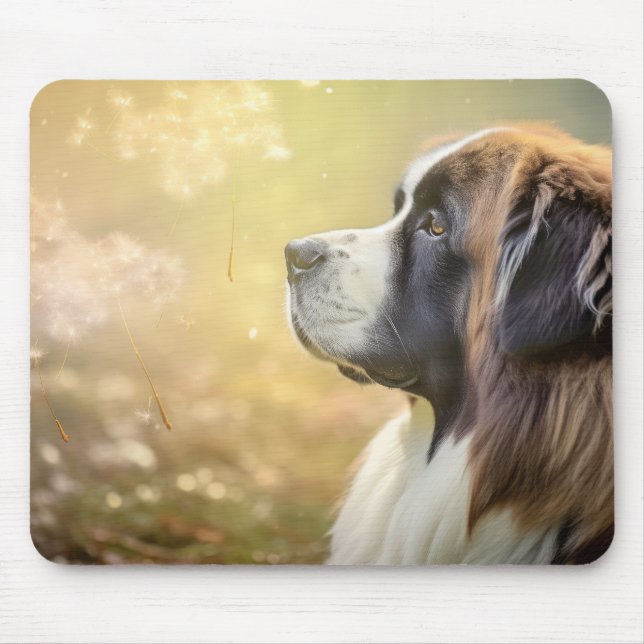 Saint Bernard Dog Pet Animal Tranquil Mousepad (Vorne)