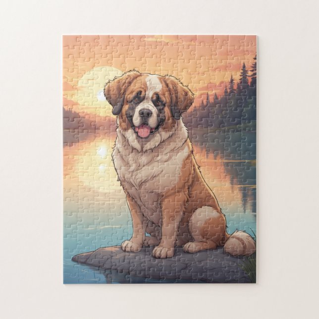 Saint Bernard dog Puzzle (Vertikal)