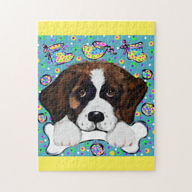 SAINT BERNARD DOG PUZZLE (Vertikal)
