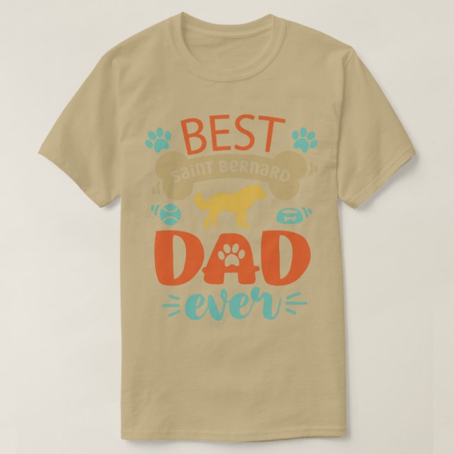Saint Bernard Dog Vater T-Shirt (Design vorne)