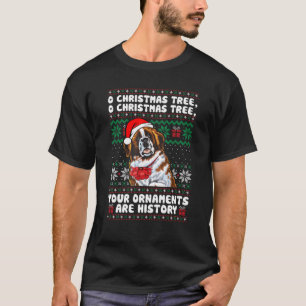 Saint Bernard Dog Weihnachten Funny Ornaments Paja T-Shirt