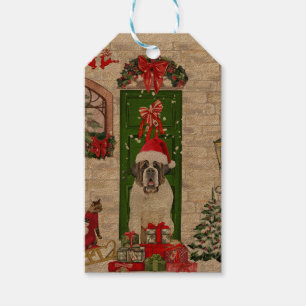 Saint Bernard Dog Weihnachten Geschenkanhänger