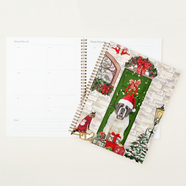 Saint Bernard Dog Weihnachten Planer (Anzeige)