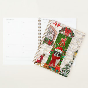 Saint Bernard Dog Weihnachten Planer